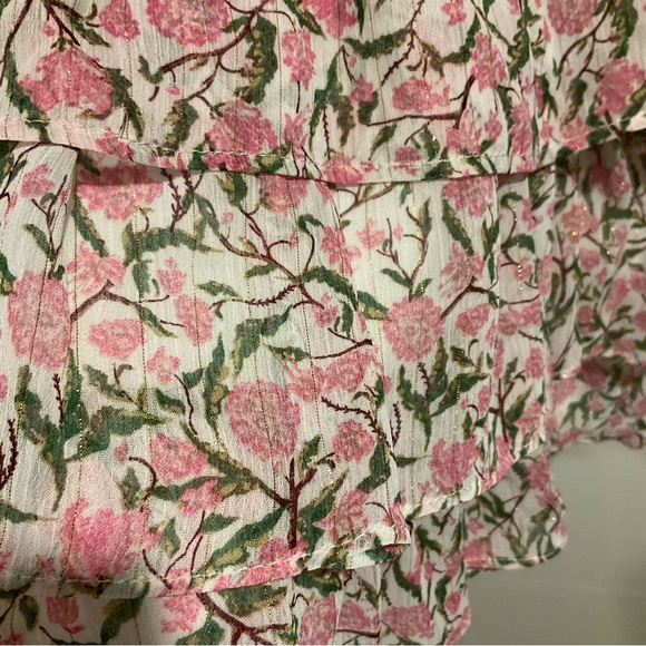 NWT Zara Floral Print Long Sleeve Dress colourful size M - Picture 6 of 6